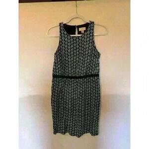 Navy And Green Loft Sleeveless Dress Petite Medium